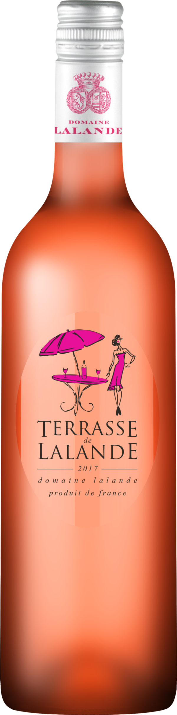 Bouteille de terrasse de Lalande rosé
