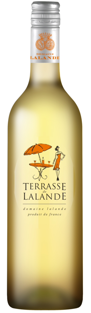Bouteille de vin blanc "Terrasse de Lalande"