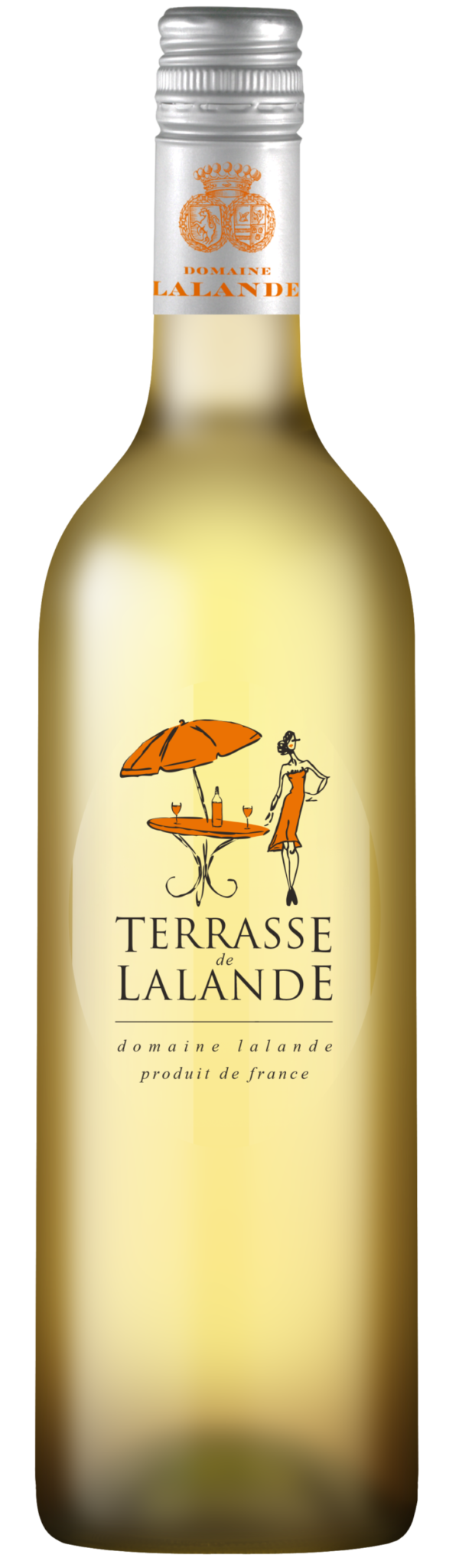 Bouteille de vin blanc "Terrasse de Lalande"